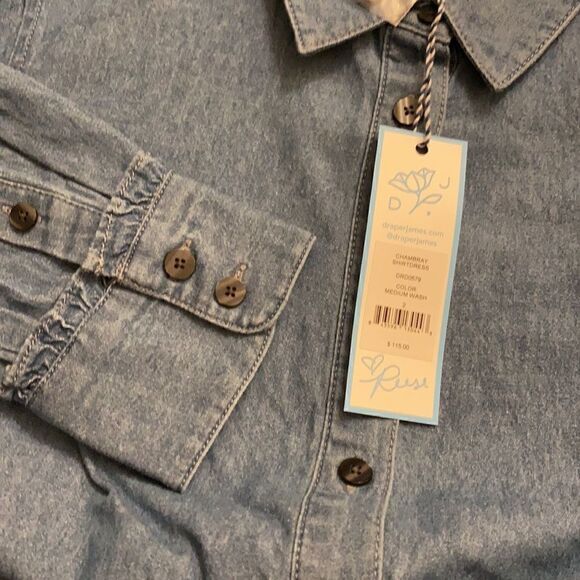 NWT Draper James Chambray Shirtdress - Picture 6 of 9